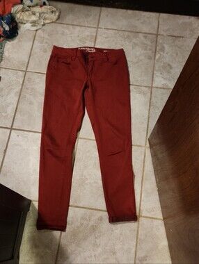 Rust Red Slim Pants